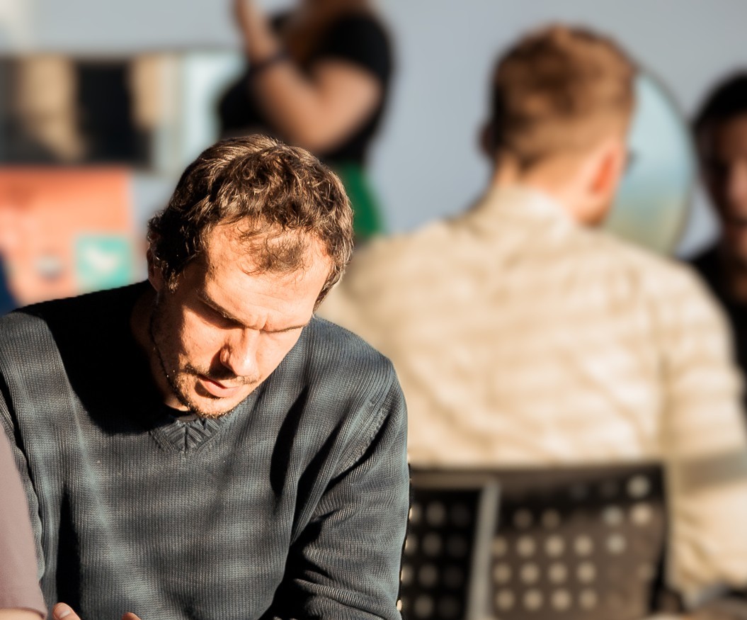 Brano in deep focus during a working session